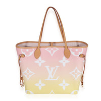 Louis Vuitton Pink & Yellow Monogram Giant By The Pool Neverfull MM