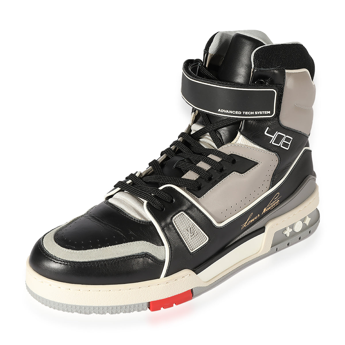 Louis Vuitton LV Trainer Sneaker Boot High Black Grey