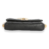 Chanel Black Quilted Lambskin Quilted About Pearls Mini Bag