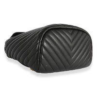 Black Chevron Quilted Lambskin Small Urban Spirit Backpack