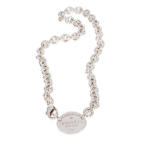Tiffany & Co. Return To Tiffany Oval Tag Necklace in Sterling Silver