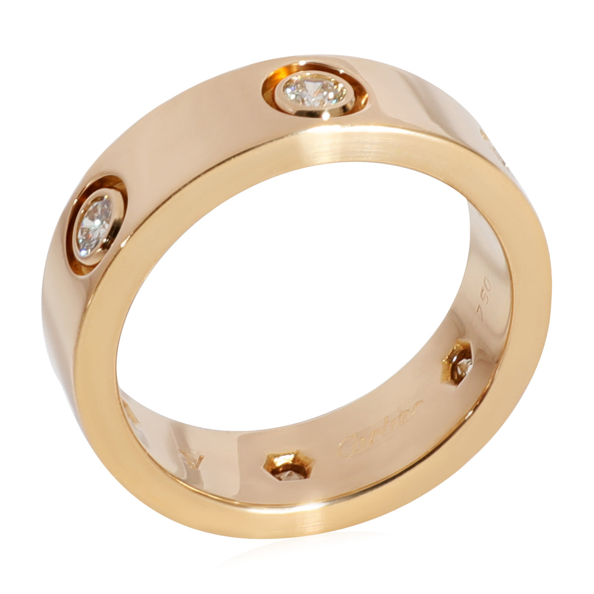 Cartier Love Diamond Ring in 18k Yellow Gold 0.46 CTW