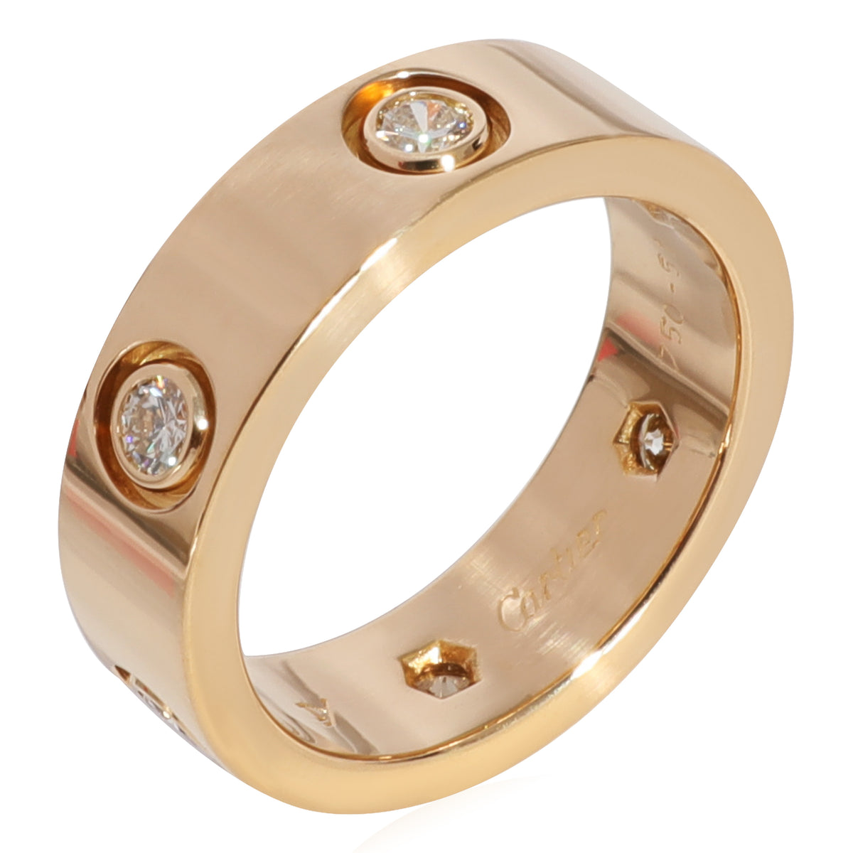 Cartier Love Diamond Ring in 18k Yellow Gold 0.46 CTW