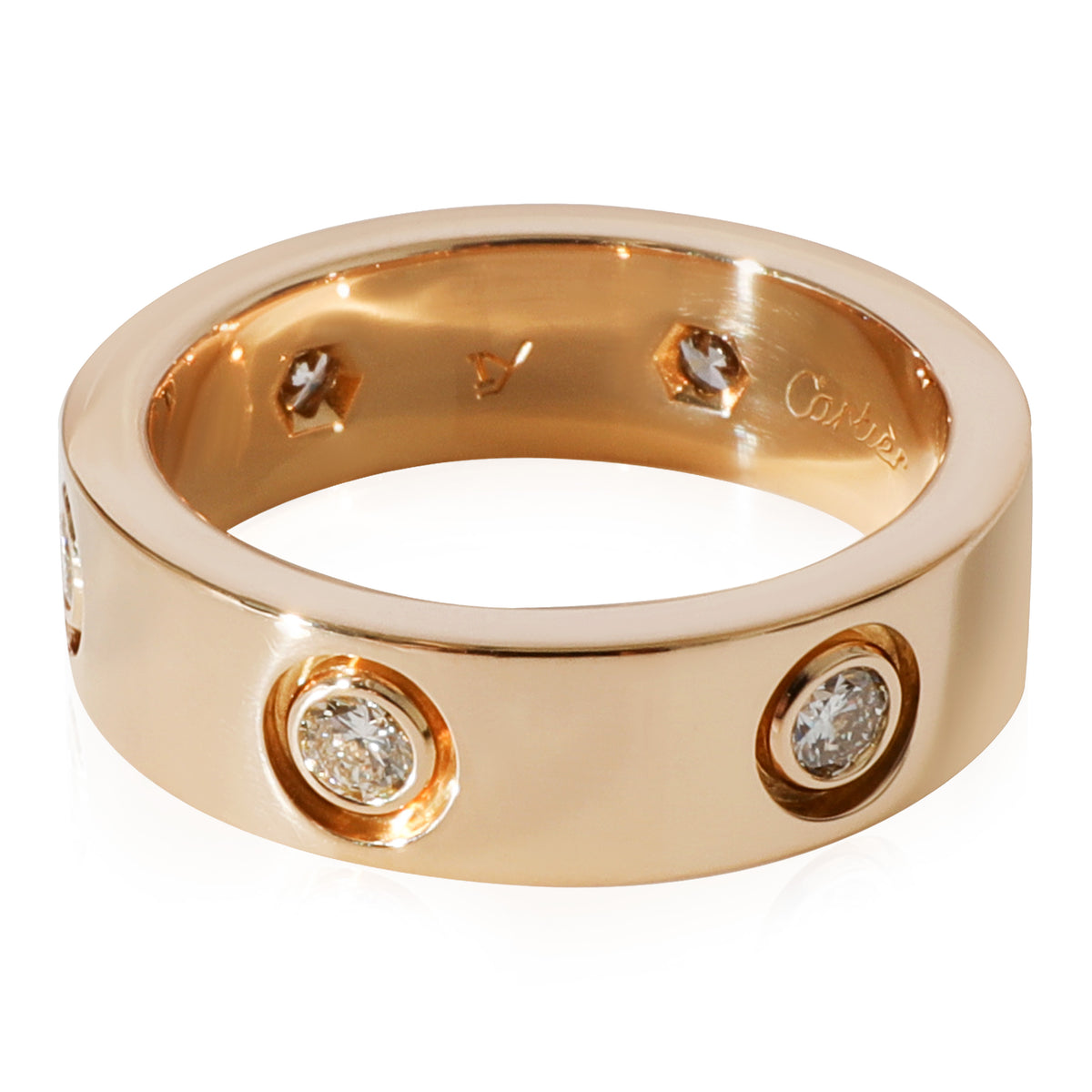 Cartier Love Diamond Ring in 18k Yellow Gold 0.46 CTW