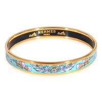 Hermès Plated Enamel Narrow Bangle with Tassel Design, 9mm (67MM)