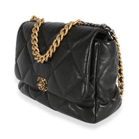 Chanel Black Quilted Lambskin Large Chanel 19 Flap Bag