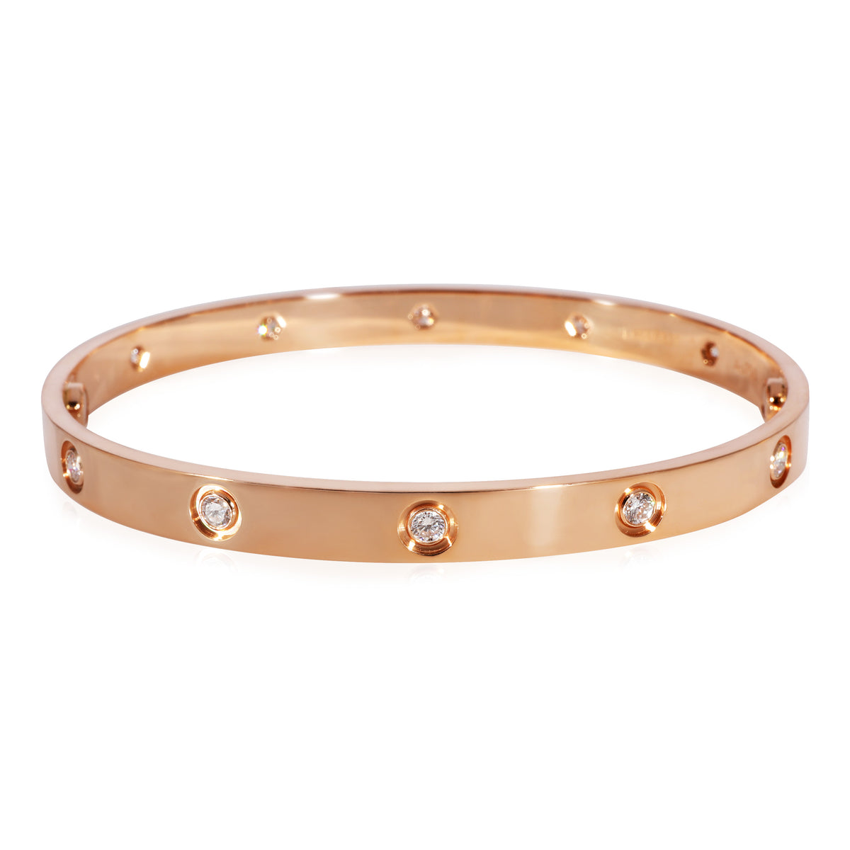 Cartier Love Bracelet, 10 Diamonds (Rose Gold, Diamonds)