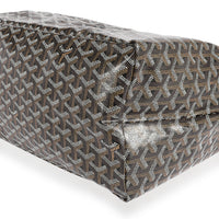 Goyard Black Goyardine Canvas & Brown Leather Saint Louis GM