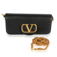 Valentino Black Calfskin Locò Shoulder Bag