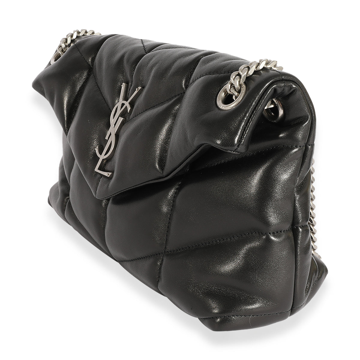 Saint Laurent Black Quilted Lambskin Mini Puffer Bag – myGemma