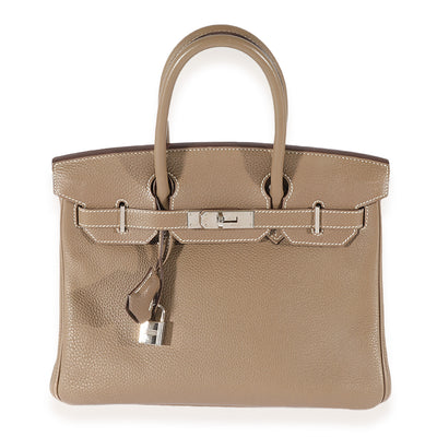 Hermès Etoupe Clémence Birkin 30 PHW