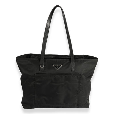 Prada Black Nylon & Saffiano Shopping Tote