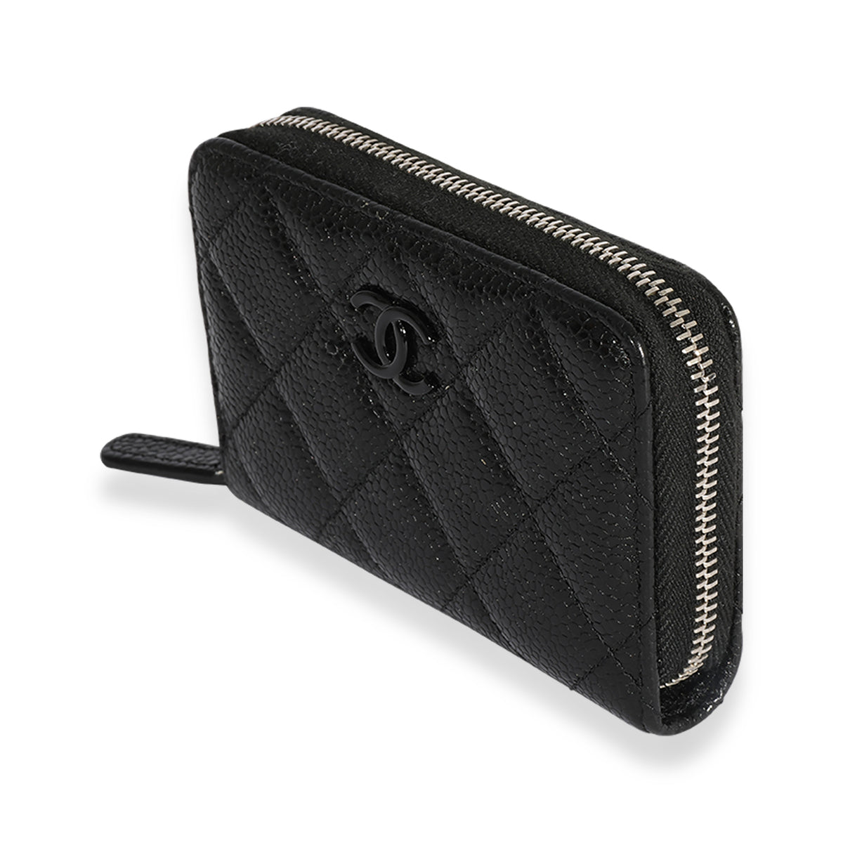 Chanel Classic Zipped Coin Purse AP3131 Black in Grained Calfskin Leather  with Gold-Tone - GB