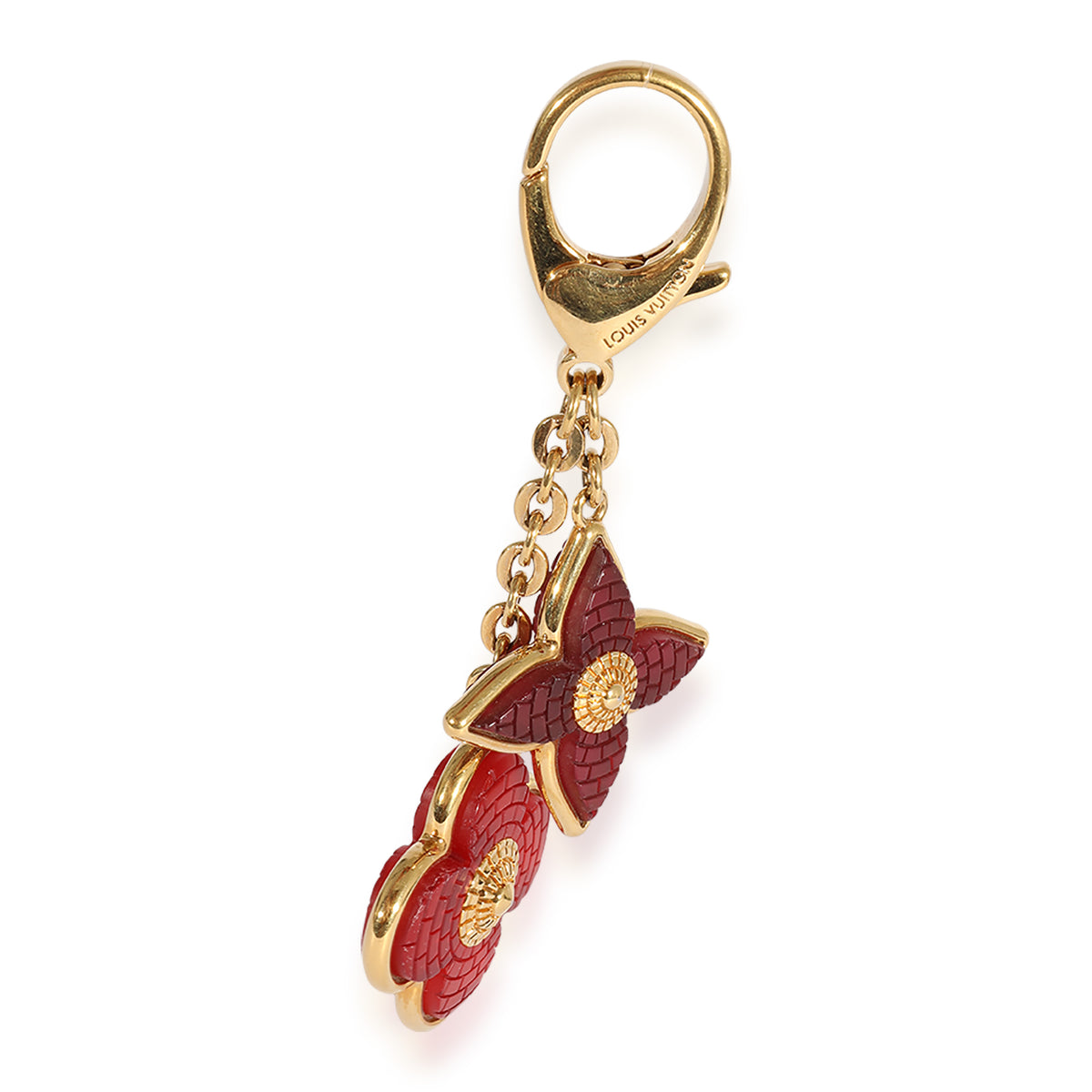 Louis Vuitton Multi Color Resin Gold Tone Key Holder Chain Louis