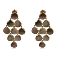 Ippolita  Rock Candy Black Mother Of Pearl Cascade Earrings 18K Yellow Gold