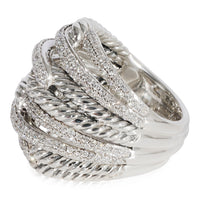 David Yurman Labyrinth Diamond  Ring in 925 Sterling Silver 1.55 CTW