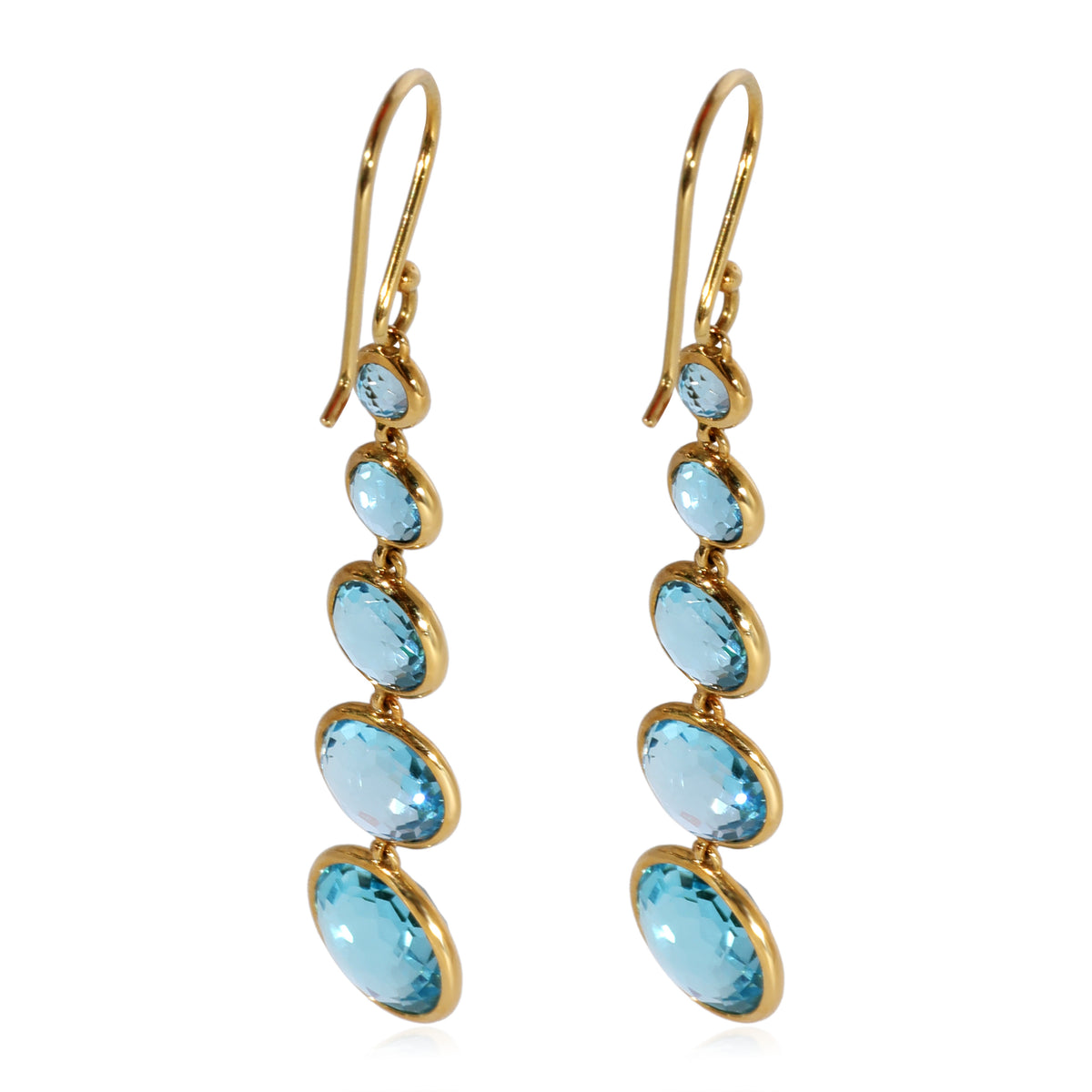 Ippolita Lollipop Lollitini Blue Topaz Drop Earrings in 18K Yellow