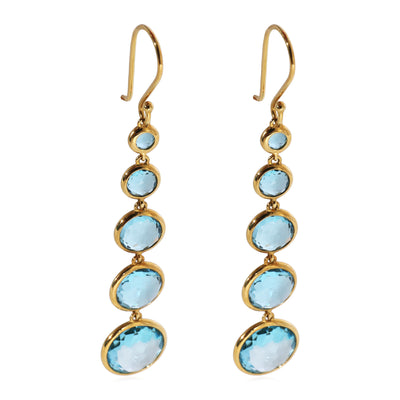 Ippolita Lollipop Lollitini Blue Topaz Drop Earrings in 18K Yellow