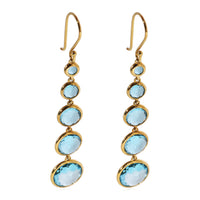 Ippolita Lollipop Lollitini Blue Topaz Drop Earrings in 18K Yellow