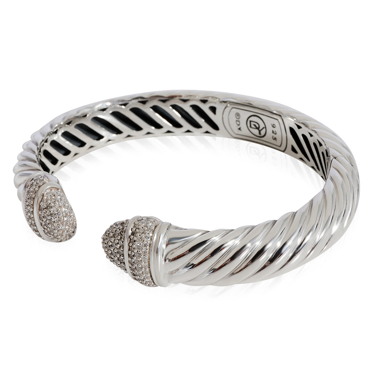 David Yurman Waverly Diamond Bracelet in 925 Sterling Silver 1.15 CTW