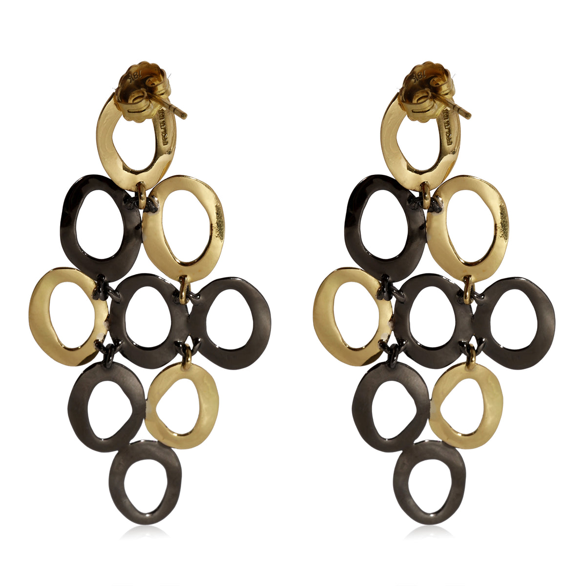 Ippolita Notte Cascade Earrings in 18k Yellow Gold/Sterling Silver