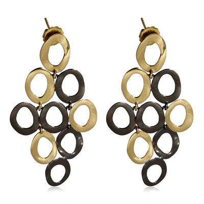 Ippolita Notte Cascade Earrings in 18k Yellow Gold/Sterling Silver