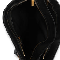 Saint Laurent Black Grain De Poudre Matelassé Medium Tribeca Tote