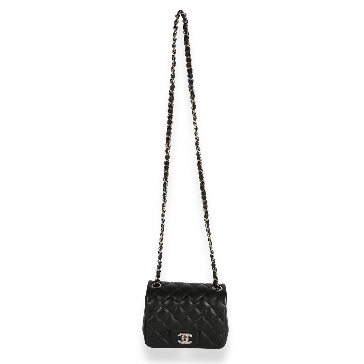 Chanel Black Quilted Lambskin Mini Square Classic Flap Bag, myGemma, DE