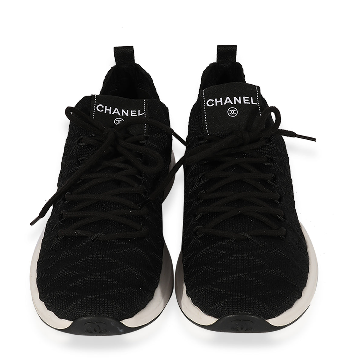 Chanel Stretch Fabric Sneaker Black