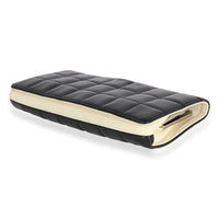 Chanel Black & White Lambskin Chocolate Bar Clutch