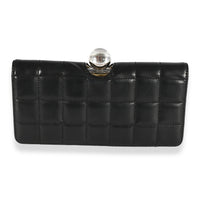 Chanel Black & White Lambskin Chocolate Bar Clutch