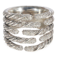 David Yurman Willow Diamond Ring in Sterling Silver 0.35 CTW