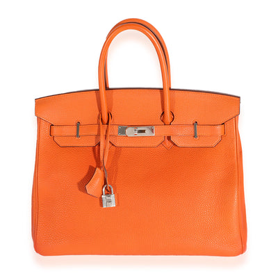 Hermès Orange Togo Birkin 35 PHW