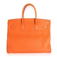 Hermès Orange Togo Birkin 35 PHW