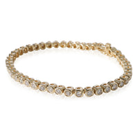 Bezel Set Diamond Tennis Bracelet in 14k Yellow Gold 3.33 CTW