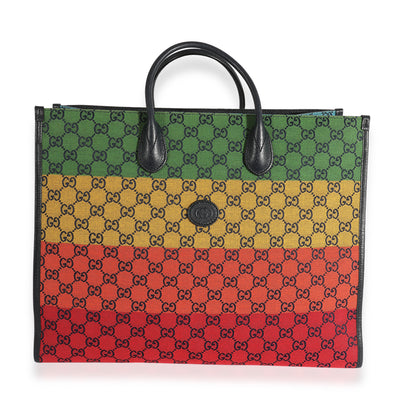 Gucci Rainbow GG Canvas Large Tote