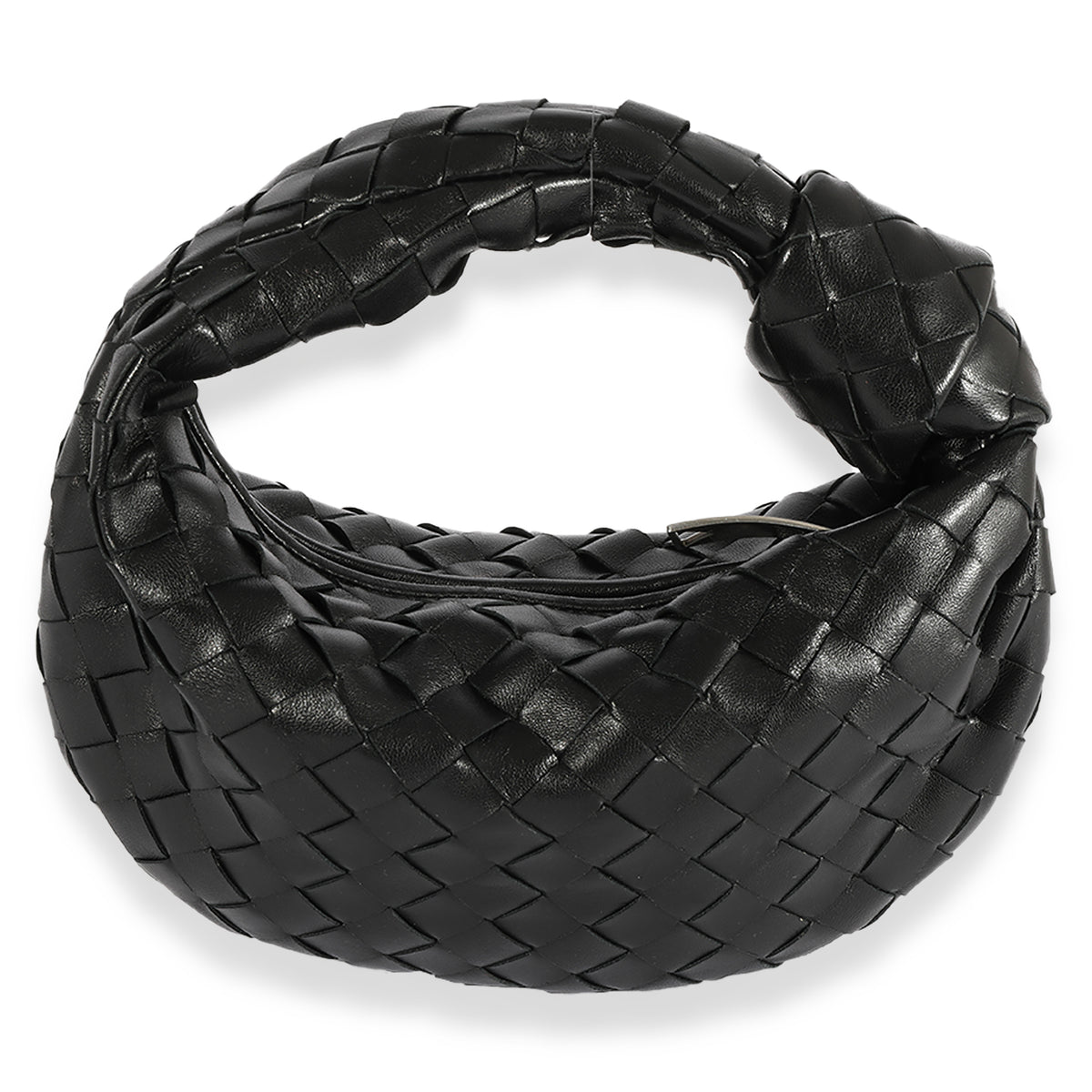 Bottega Veneta Black Intrecciato Leather Mini Jodie