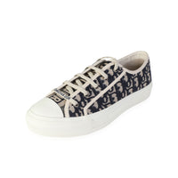 Dior Wmns WalkNDior Embroidered Canvas Low Deep Blue