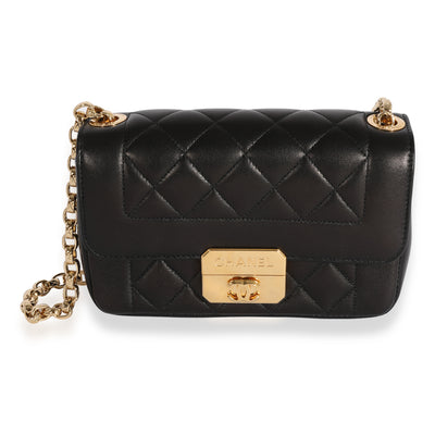 Chanel Black Quilted Lambskin Chic With Me Mini Flap Bag