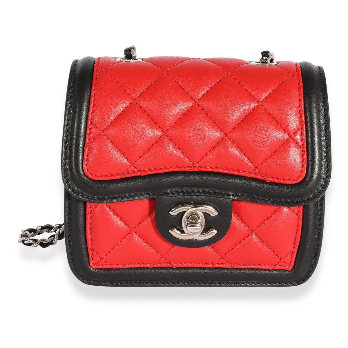 Chanel Tricolor Quilted Lambskin Mini Graphic Flap Bag