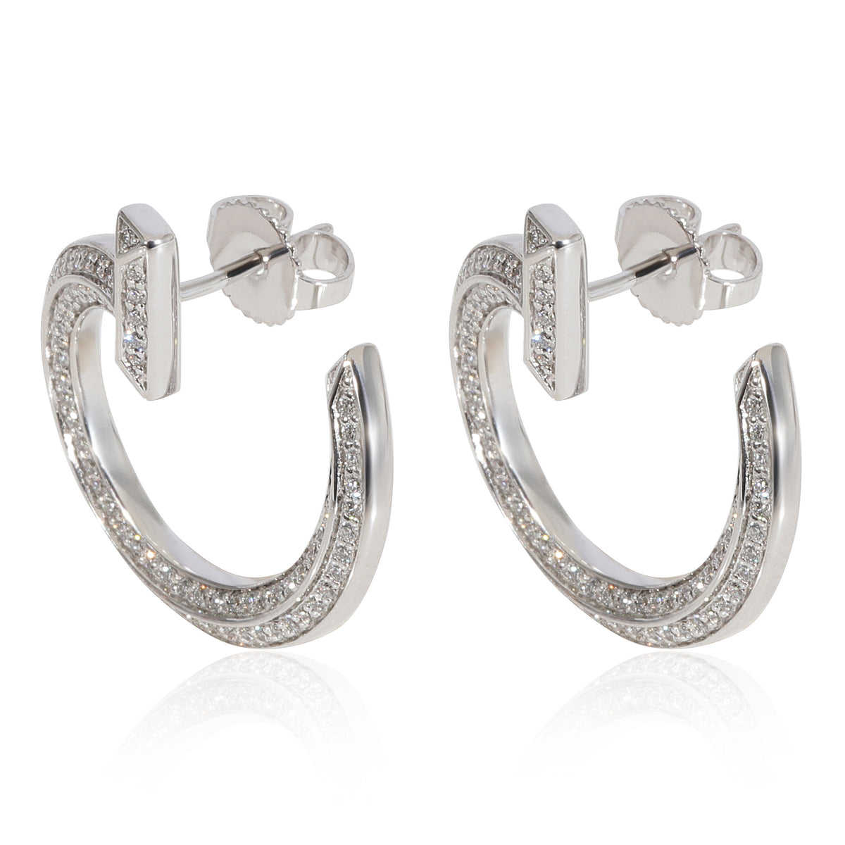 Tiffany & Co. Tiffany T T1 Hoop Earrings in White Gold