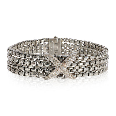 David Yurman Multi Strand Diamond Bracelet in Sterling Silver 0.25 CTW