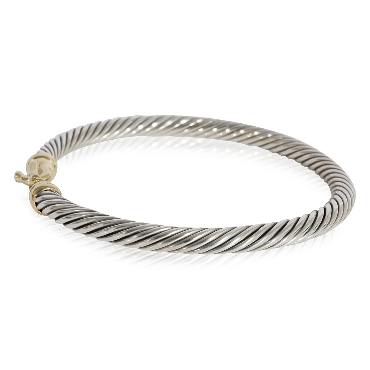 David Yurman Buckle Bangle in 18K Yellow Gold/Sterling Silver