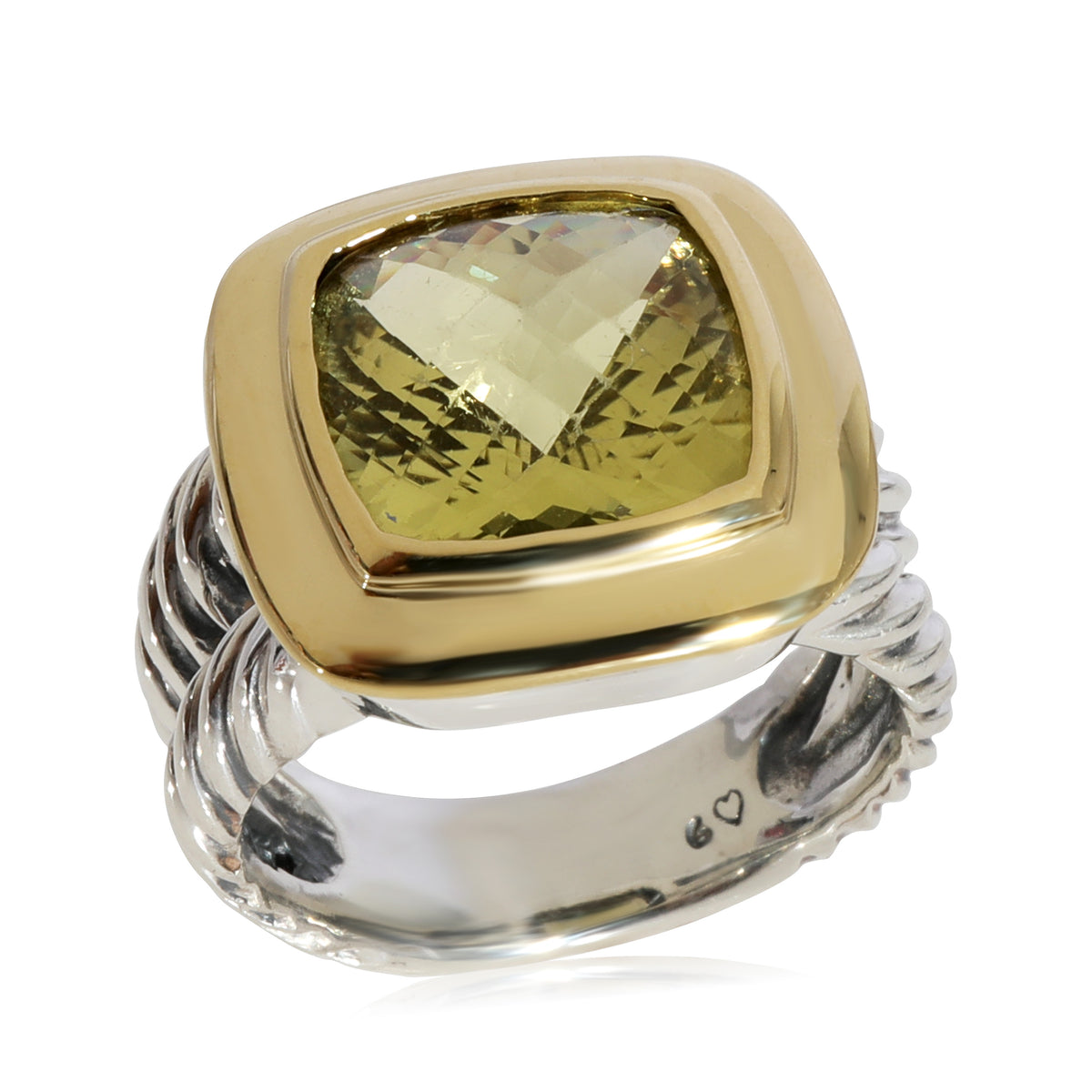 David Yurman Noblesse Peridot Fashion Ring in 14K Yellow Gold/Sterling Silver