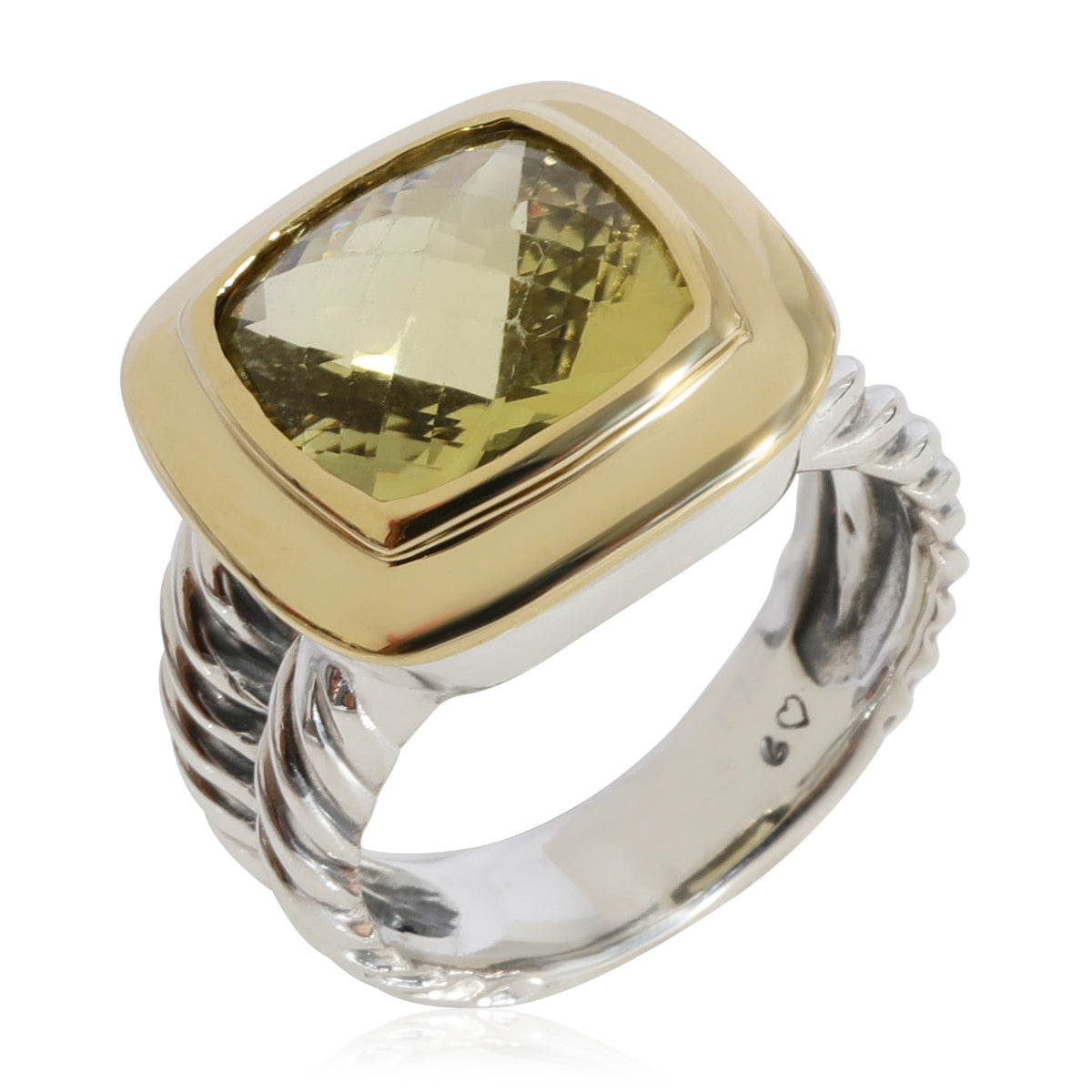 David Yurman Noblesse Peridot Fashion Ring in 14K Yellow Gold/Sterling Silver