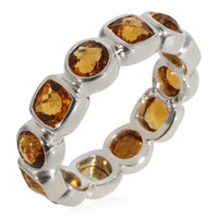 David Yurman Chiclet Citrine Eternity Band in 18K Yellow Gold/Sterling Silver