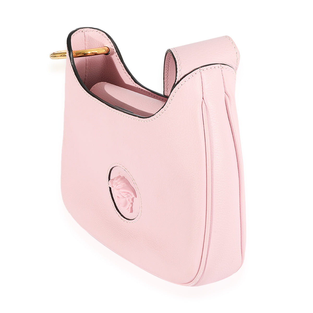 Versace Pale Pink Grained Leather Medusa Crossbody