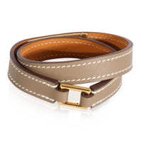 Hermès Rivale Double Tour Bracelet in Swift Calfskin