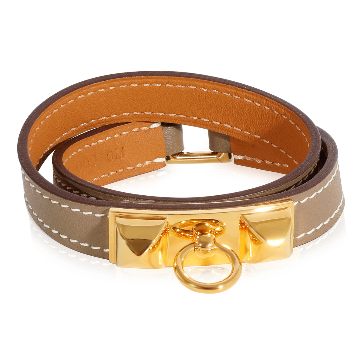 Hermès Rivale Double Tour Bracelet in Swift Calfskin