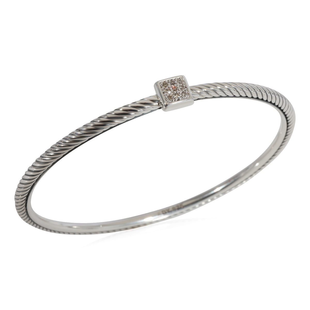 David Yurman Confetti Diamond Bangle in 925 Sterling Silver 0.05 CTW